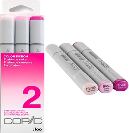 Copic Sketch 3 Color Fusion 2 набор розовых маркеров