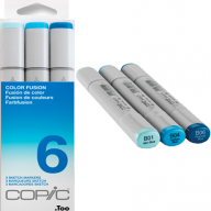 Copic Sketch 3 Color Fusion 6 набор голубых маркеров - Copic Sketch 3 Color Fusion 6 набор голубых маркеров