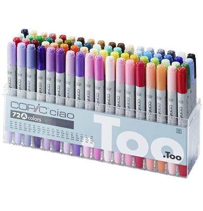 Copic Ciao 72 Set A набор маркеров с кистью в кейсе, вариант A