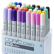 Copic Ciao Set 36 A набор маркеров с кистью в кейсе, вариант A - Copic Ciao Set 36 A набор маркеров с кистью в кейсе, вариант A