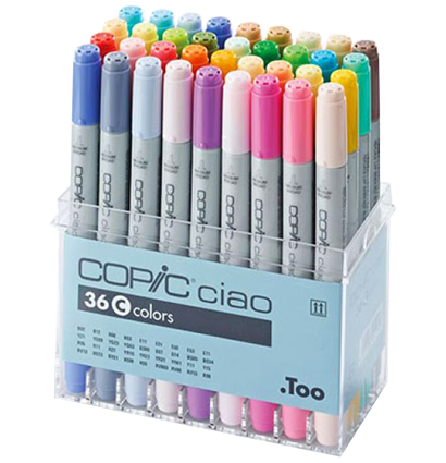 Copic Ciao Set 36 C набор маркеров с кистью в кейсе, вариант C