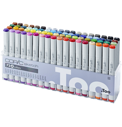 Copic Sketch 72 Set A набор маркеров с кистью в кейсе, вариант А